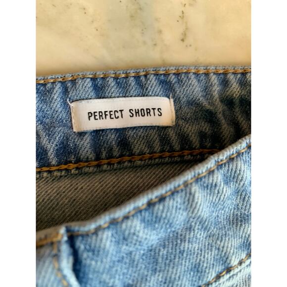 William Rast bleach stripe cut off denim jean shorts 26 - Picture 3 of 5